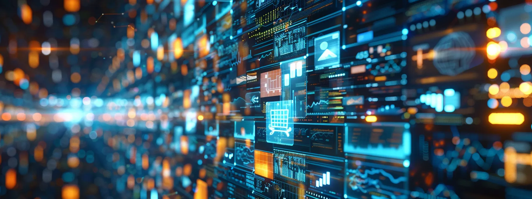 Digital background showcasing various technologies, highlighting AI-powered analytics and insights for enhanced user experience.